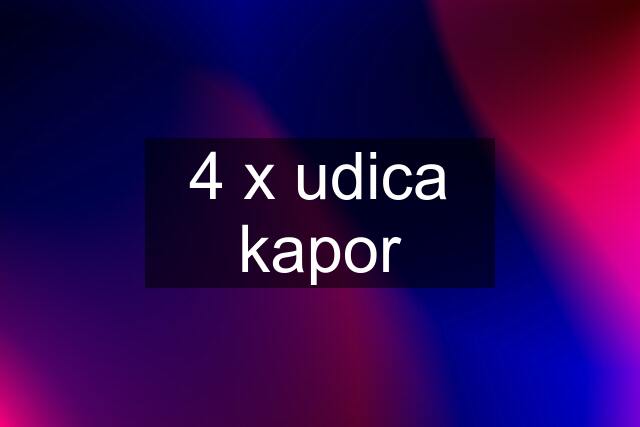 4 x udica kapor