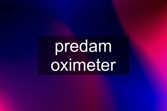 predam oximeter