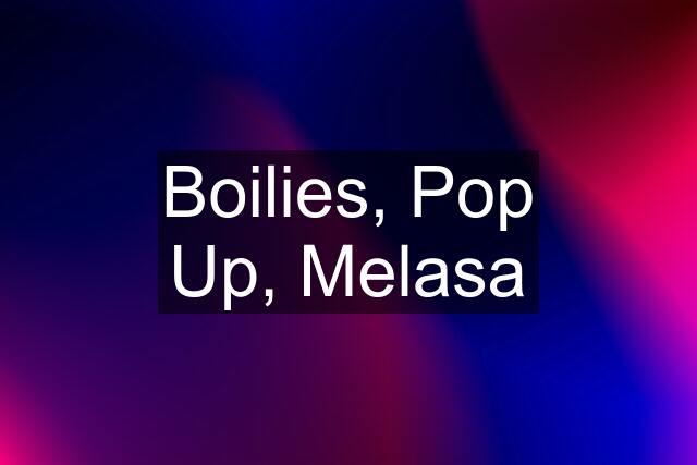 Boilies, Pop Up, Melasa