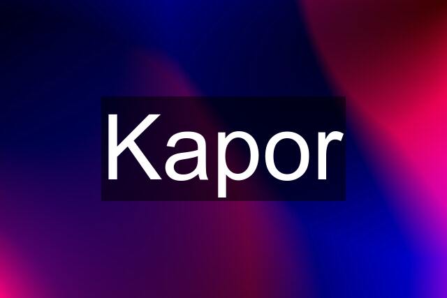 Kapor