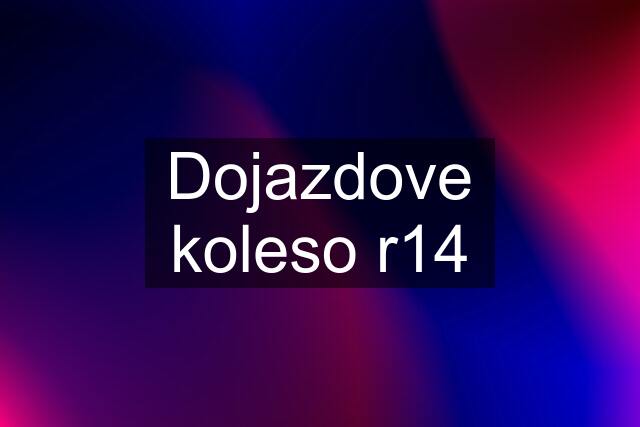 Dojazdove koleso r14