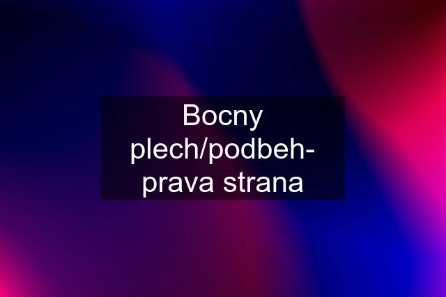 Bocny plech/podbeh- prava strana