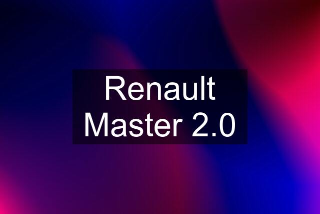 Renault Master 2.0