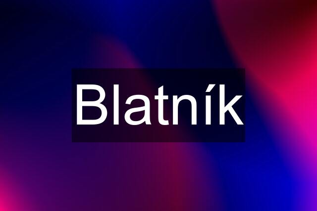 Blatník