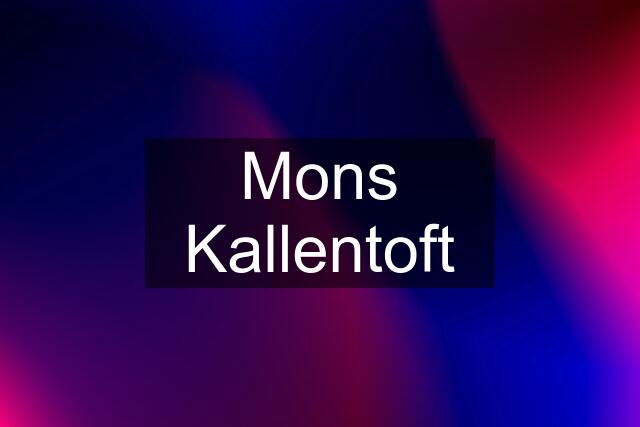 Mons Kallentoft