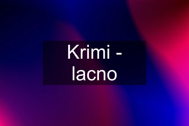 Krimi - lacno