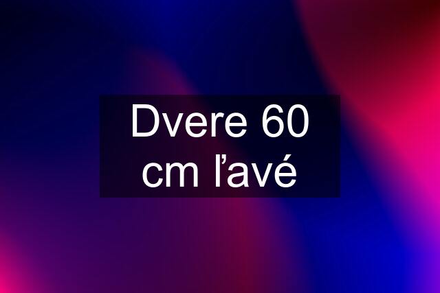 Dvere 60 cm ľavé