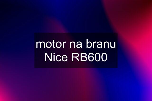 motor na branu Nice RB600