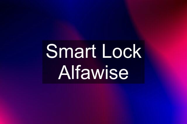 Smart Lock Alfawise