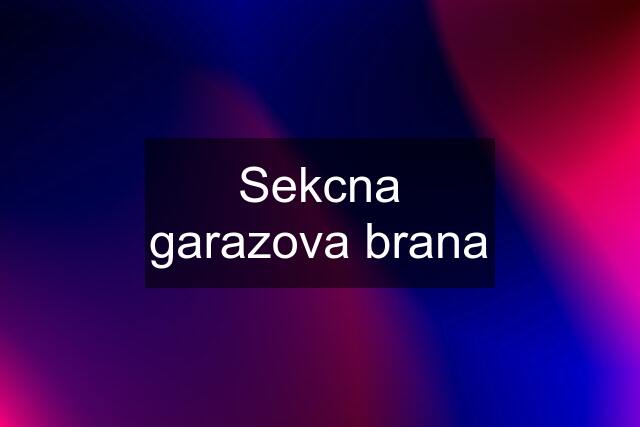 Sekcna garazova brana