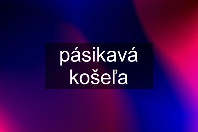 pásikavá košeľa