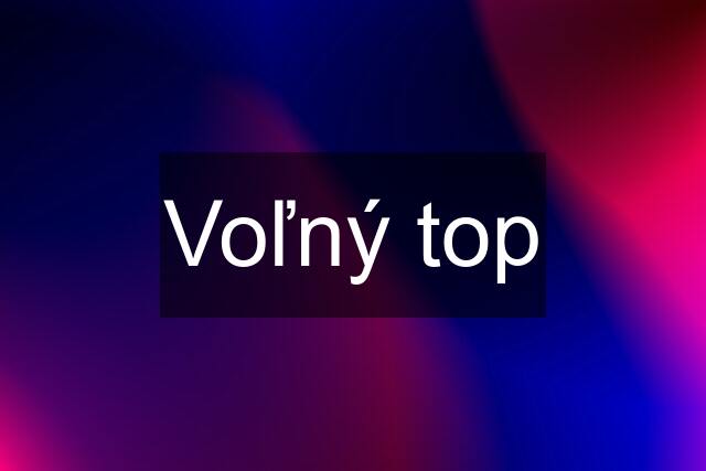 Voľný top