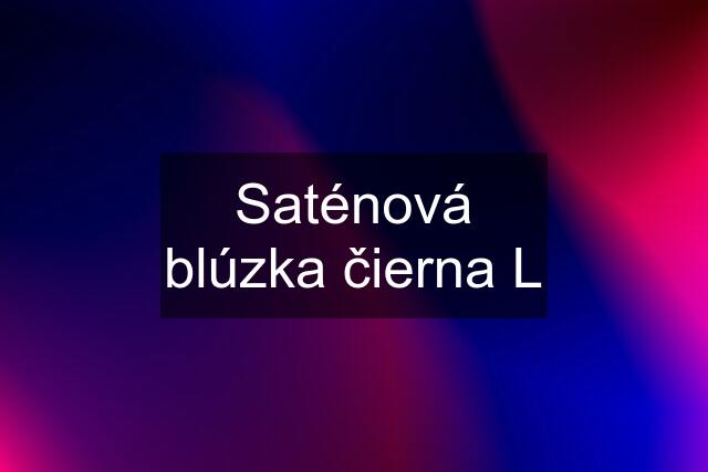 Saténová blúzka čierna L