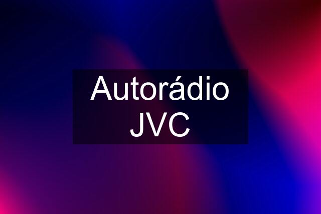 Autorádio JVC