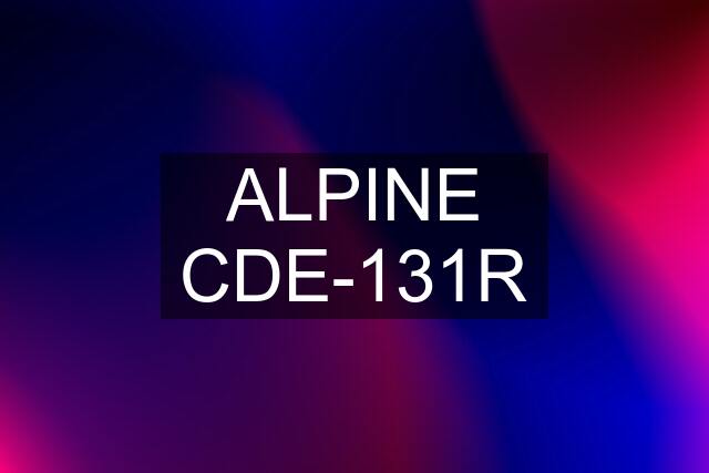 ALPINE CDE-131R