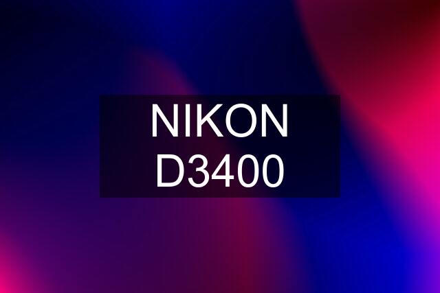 NIKON D3400