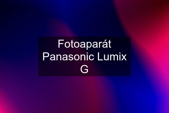 Fotoaparát Panasonic Lumix G