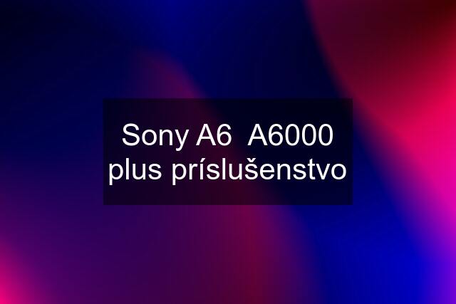 Sony A6  A6000 plus príslušenstvo