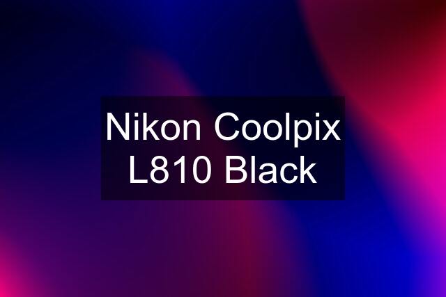 Nikon Coolpix L810 Black