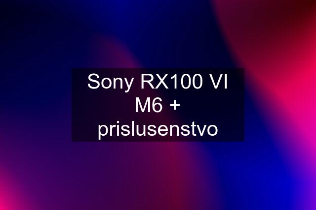 Sony RX100 VI M6 + prislusenstvo