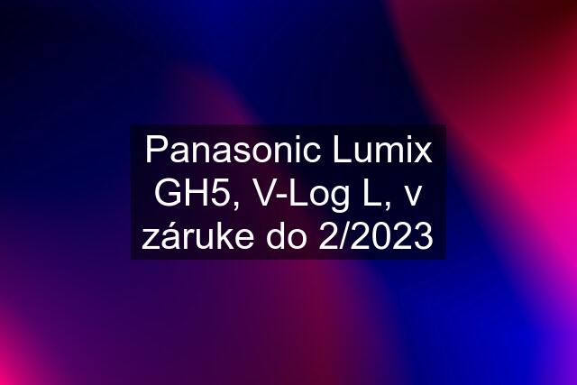 Panasonic Lumix GH5, V-Log L, v záruke do 2/2023