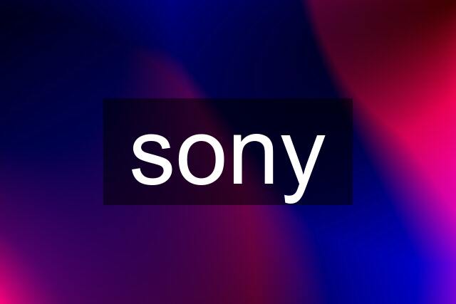 sony