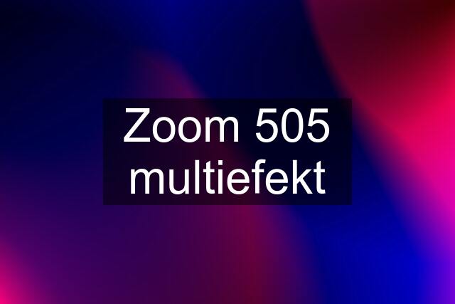 Zoom 505 multiefekt