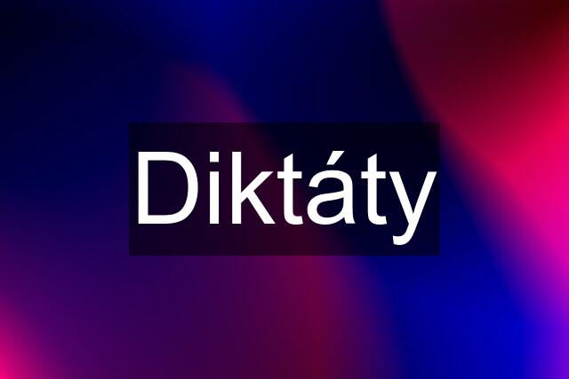 Diktáty