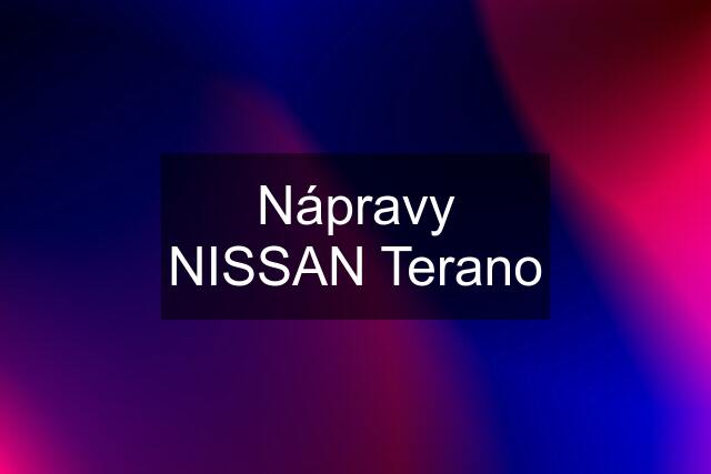 Nápravy NISSAN Terano