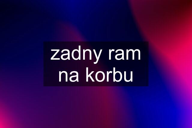 zadny ram na korbu