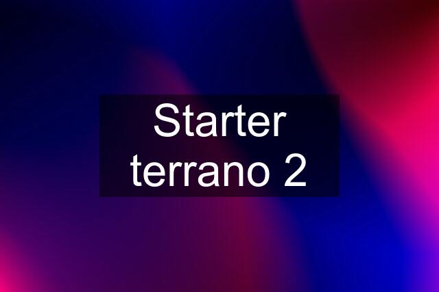 Starter terrano 2