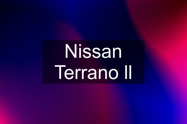 Nissan Terrano ll