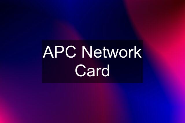 APC Network Card
