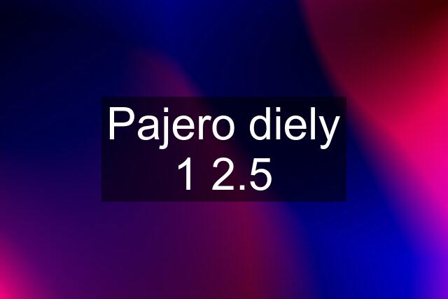 Pajero diely 1 2.5