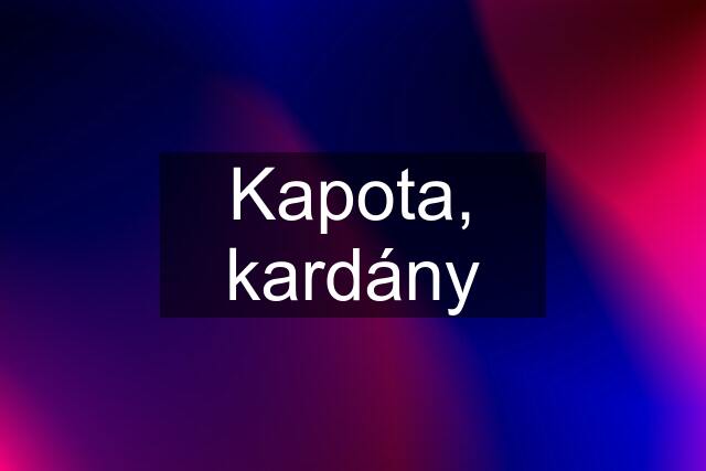 Kapota, kardány