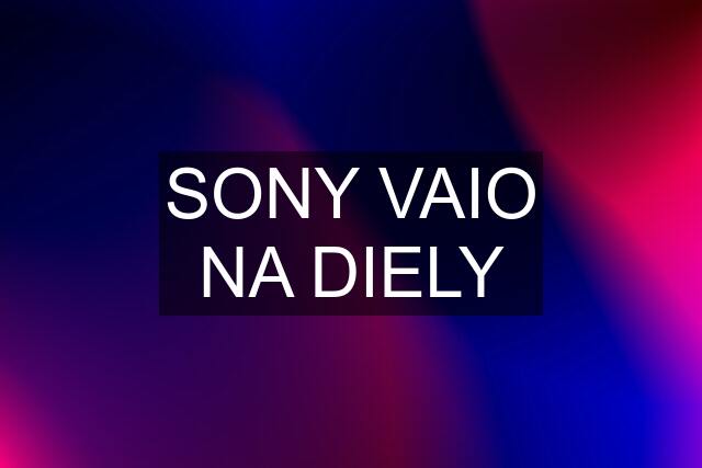 SONY VAIO NA DIELY