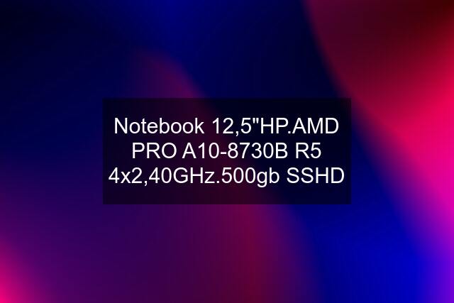 Notebook 12,5"HP.AMD PRO A10-8730B R5 4x2,40GHz.500gb SSHD