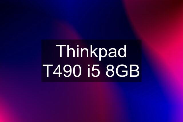 Thinkpad T490 i5 8GB