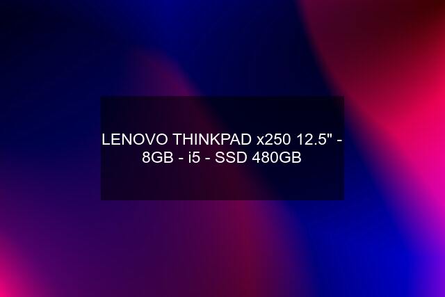 LENOVO THINKPAD x250 12.5" - 8GB - i5 - SSD 480GB