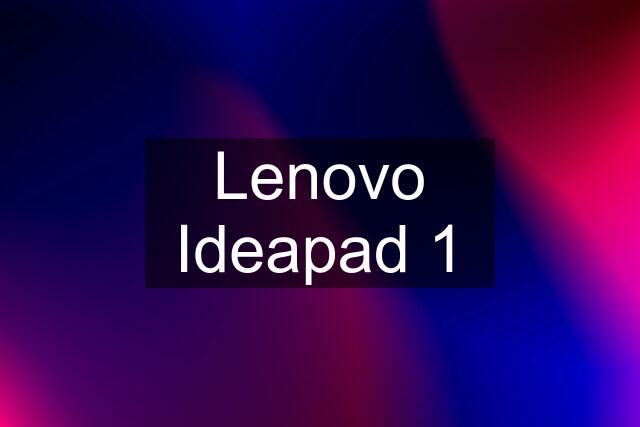 Lenovo Ideapad 1