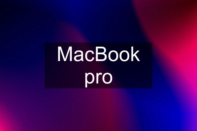 MacBook pro