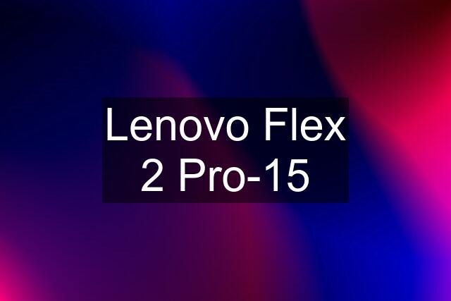 Lenovo Flex 2 Pro-15