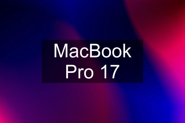 MacBook Pro 17