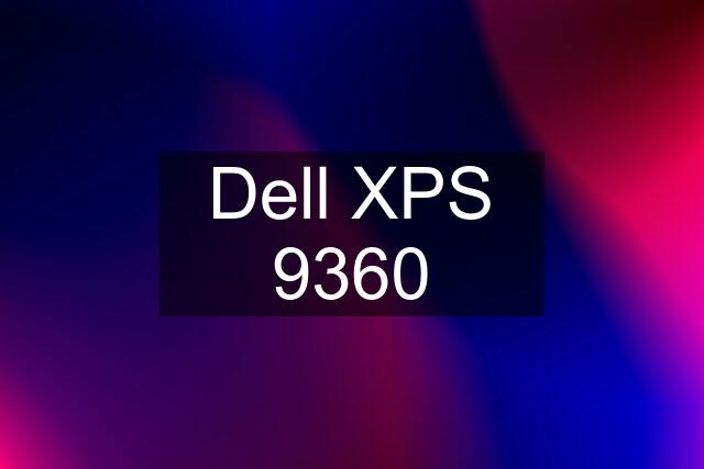 Dell XPS 9360