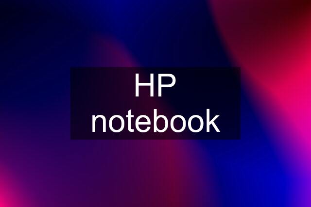 HP notebook