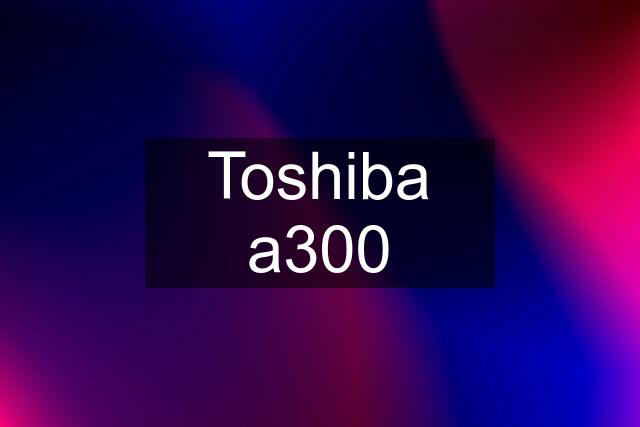 Toshiba a300