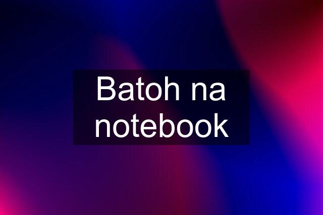 Batoh na notebook