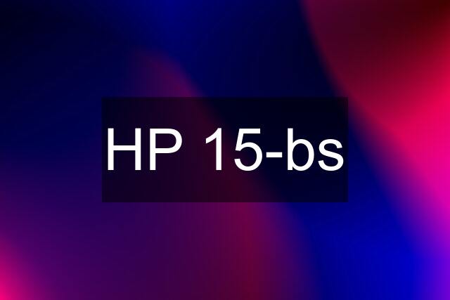 HP 15-bs