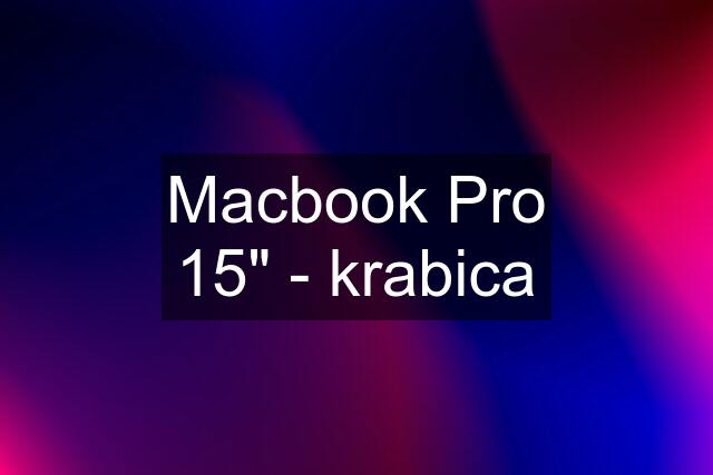 Macbook Pro 15" - krabica