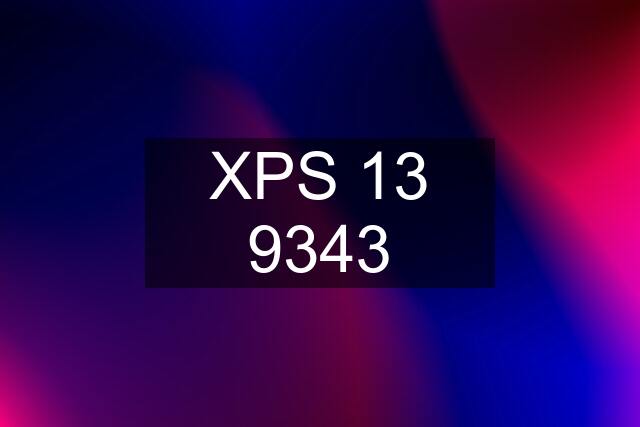 XPS 13 9343